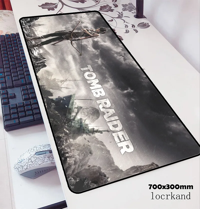 Коврик для мыши tomb raider 70x30 см игровой коврик Аниме персональный офисный notbook