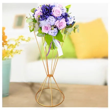 

10 pcs/lot Gold Metal Flower Stand flower vase Wedding Decoration table centerpiece free shipping by EMS
