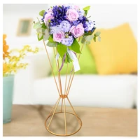 10 pcslot gold metal flower stand flower vase wedding decoration table centerpiece free shipping by ems