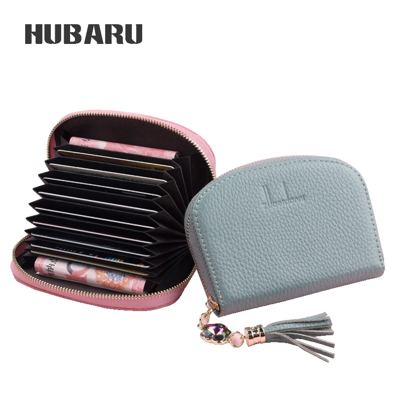 HUBARU/модный простой дизайн женский короткий Мини клатч кошелек из натуральной