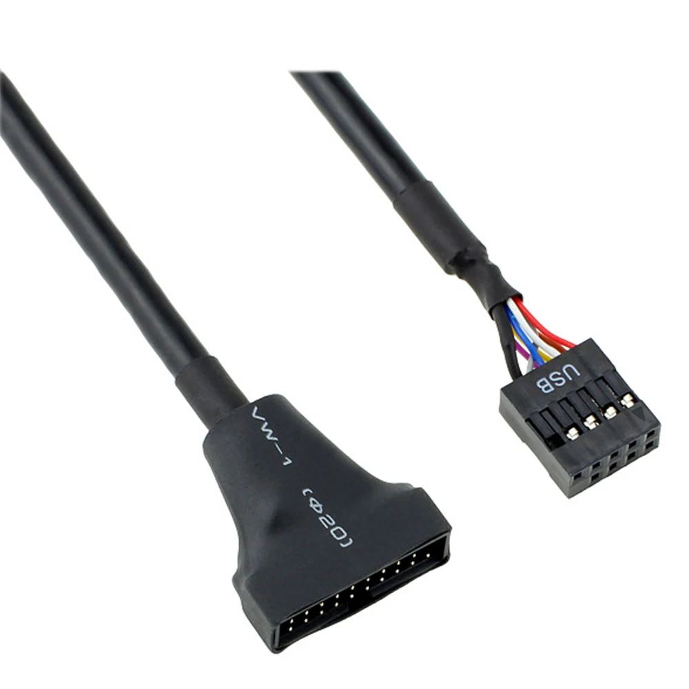 Кабель переходник для материнской платы с 19 pin USB 3 0 со штекером на 9 Pin 2 0|cable usb 10 m|usb