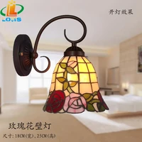 european and american antique roses small wall lamp tiffany staircase features lamps restaurant led mirror bedside lighting