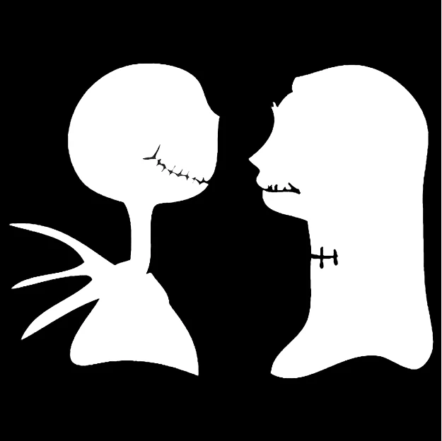 25 см ширина два разъема Skellington высечка Виниловая наклейка для стайлинга