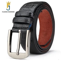 fajarina mens quality fashion design pin buckle belt black mens crocodile pattern genuine leather men belts for men n17fj427