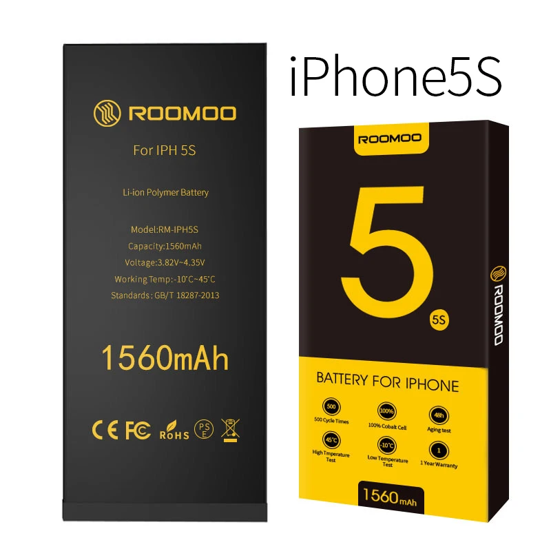 Запасная батарея мобильного телефона для iPhone 5/5S/5SE 5C/6 6s смартфон Замена батареи с подарочной коробкой Прямая поставка - Цвет: 1440 For iPhone5S 5C