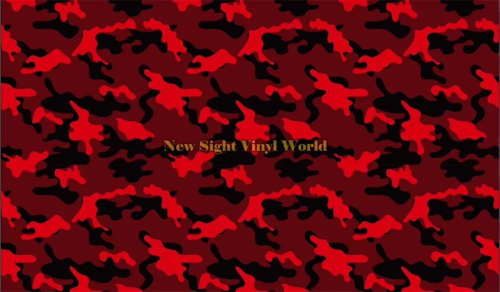 

Tiger Red Camouflage Car Vinyl Wrap Film Bubble Free For Car Styling