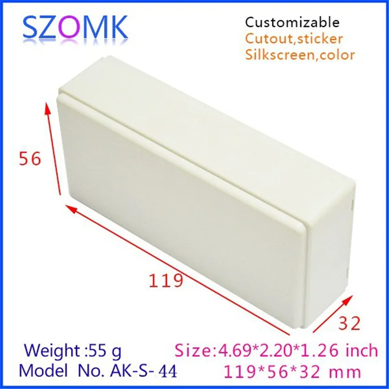 4 шт. корпус abs для печатной платы Пластиковый прибора коробка переключения