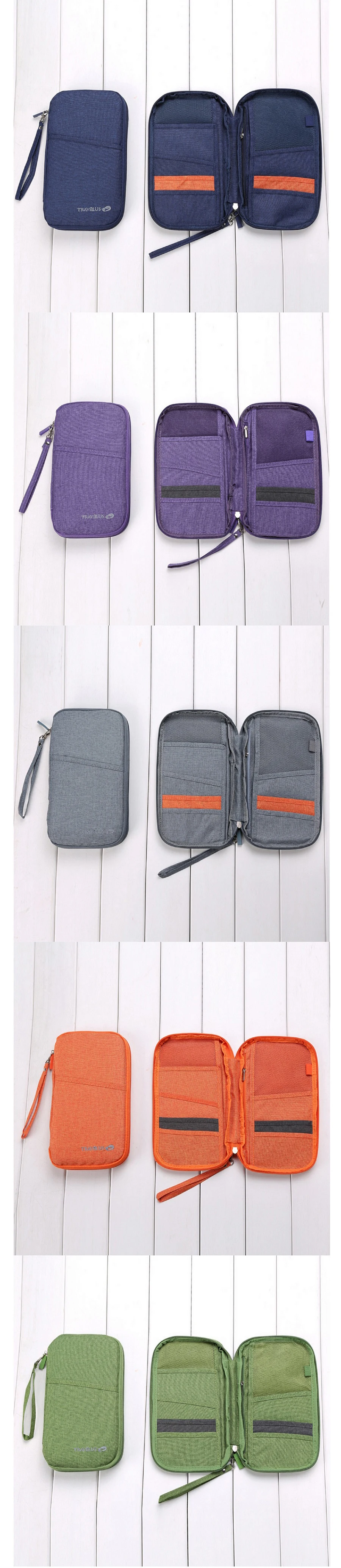Дорожный кошелек для хранения унисекс Паспорт ID держатель для карт билет документы визитов кредитные карты сумка 7 цветов ремешок DL442