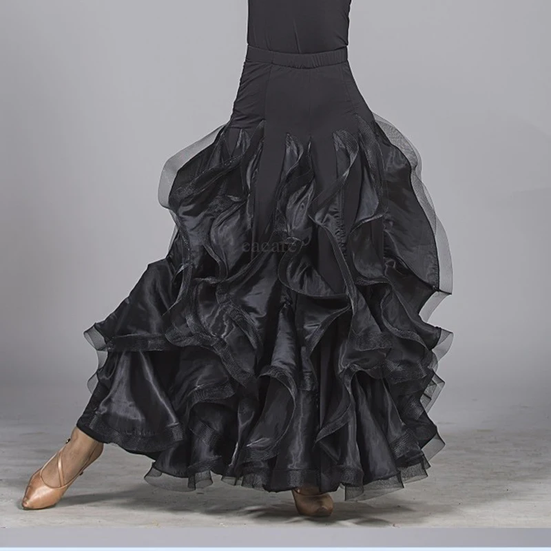 Юбки для бальных танцев костюмы фламенко вальса элегантные 8 цветов D0983 большой