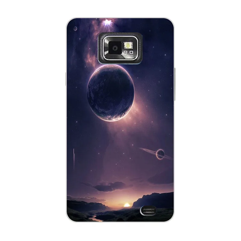 Модный мягкий силиконовый защитный чехол для samsung Galaxy S2 i9100 S2plus i9105 с УФ-принтом розы, чехол для задней панели телефона