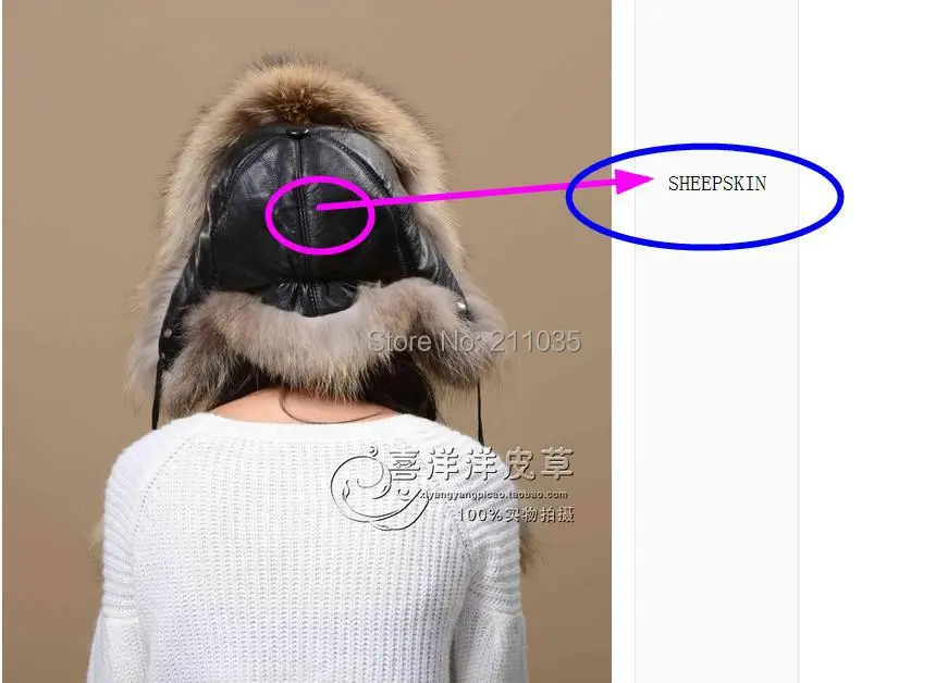 Female Male Winter Plus Size Full Leather Thickening Fox Fur Hat Woman Man Winter Raccoon Skullies Beanies Mink Fur Warm Caps