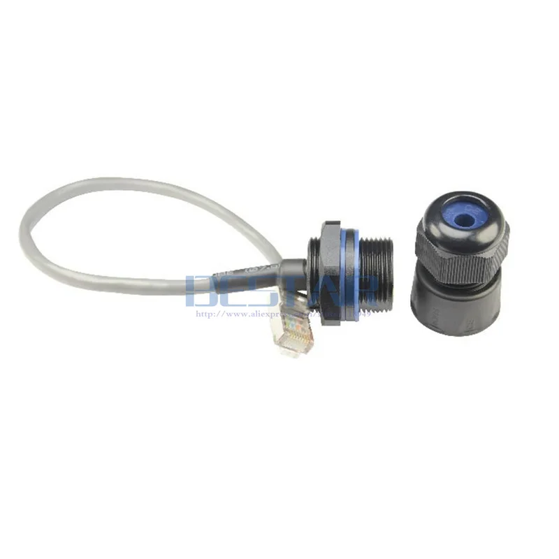 Защищенный от воды кабель M25 RJ45 CAT 5E Gigabit Ethernet водонепроницаемый разъем RJ 45 AP IP