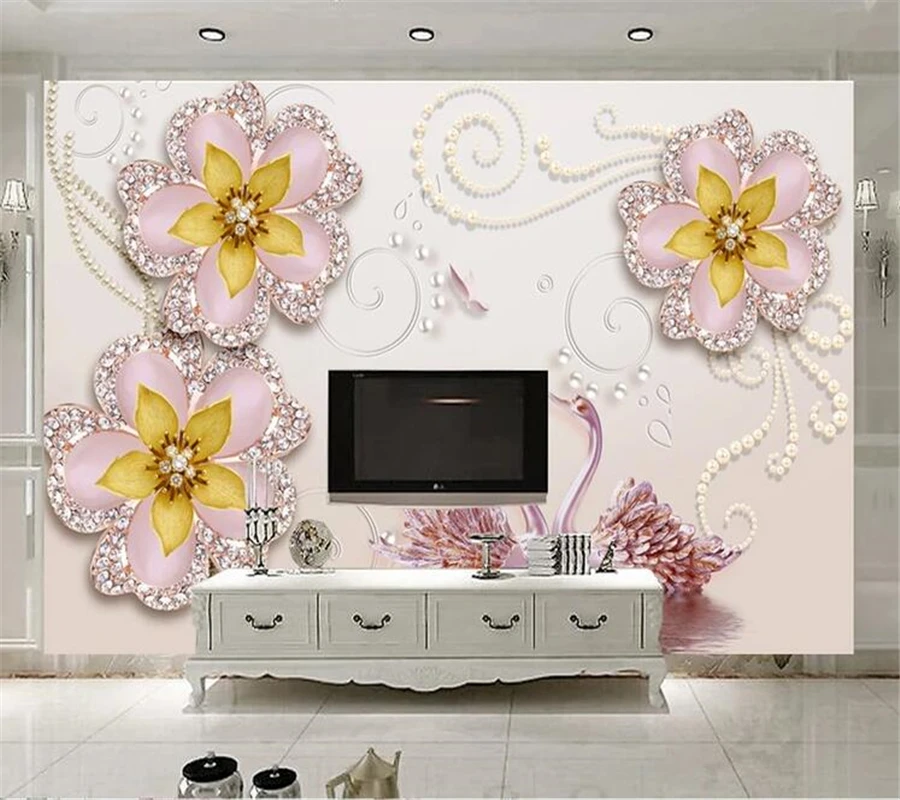 wellyu Custom wallpaper papel de parede Beautiful swan jewel flower wall papel pintado de pared papel parede tapety behang
wellyu Custom wallpaper papel de parede Beautiful swan jewel flower wall papel pintado de pared papel parede tapety behang