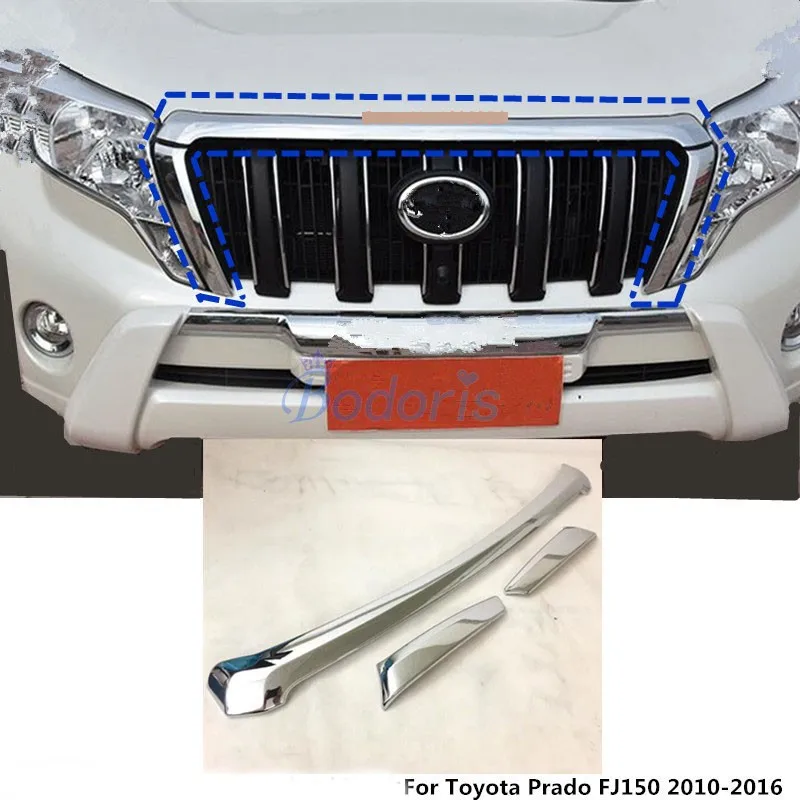 Накладка на переднюю решетку капота для Toyota Land Cruiser 150 Prado LC150 FJ150 2014 2015 2016 2017