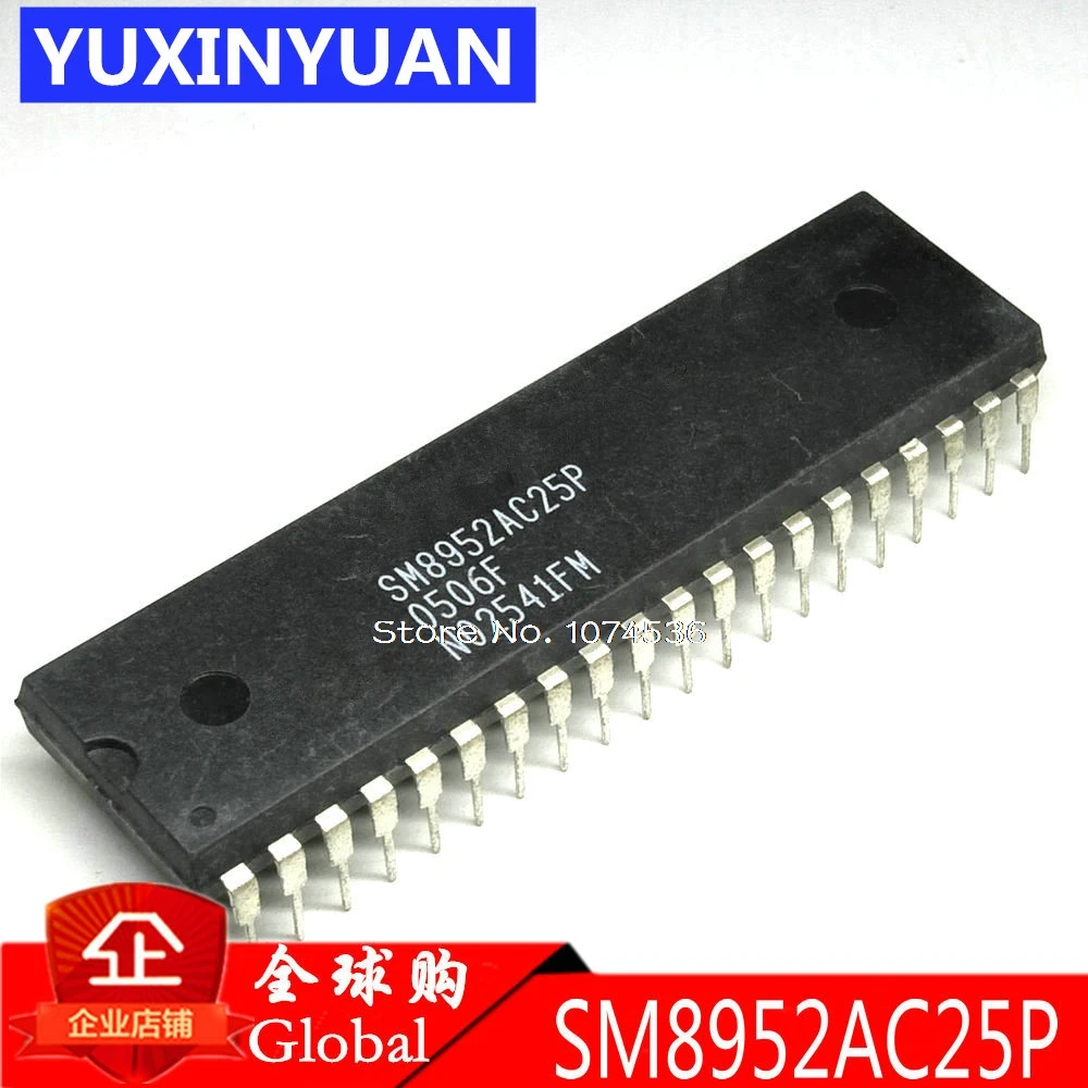 1 шт. SM8952AC25P SM8952 DIP 8 битный контроллер со встроенной вспышкой 4/8KB|Интегральные