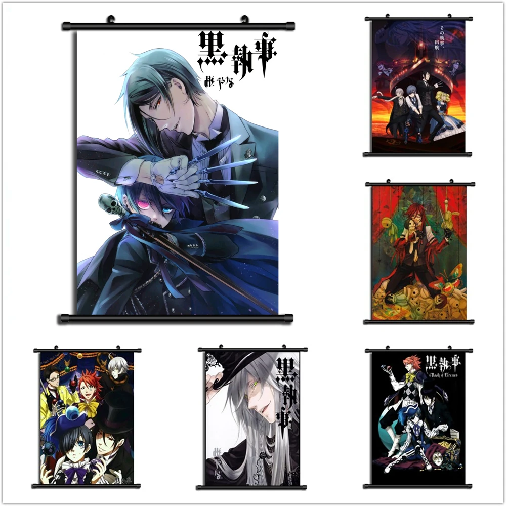 Kuroshitsuji Black Butler Anime Manga Wall Poster Scroll Home Decoration Wall Art  - buy with discount