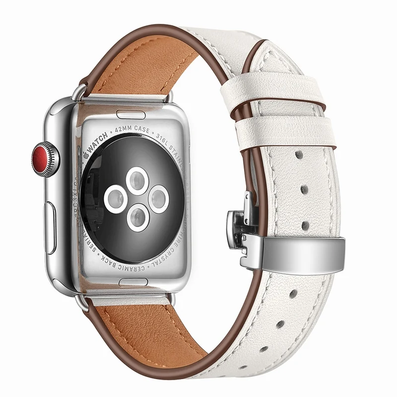 Роскошный чехол из натуральной кожи для наручных часов Apple Watch 38 мм 40 42 44