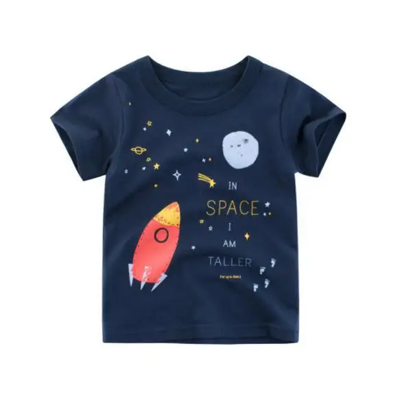 t-shirt 7 OLN, летняя детская футболка для мальчиков футболки с короткими рукавами и принтом короны для маленьких девочек хлопковая детская футболка футболки с круглым вырезом, одежда для мальчиков - Цвет: t-shirt 7