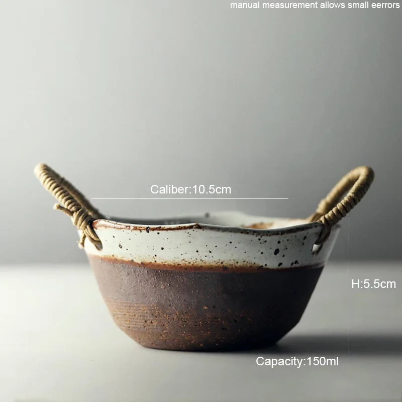 Керамическая посуда в японском стиле грубая керамическая ручной работы ретро