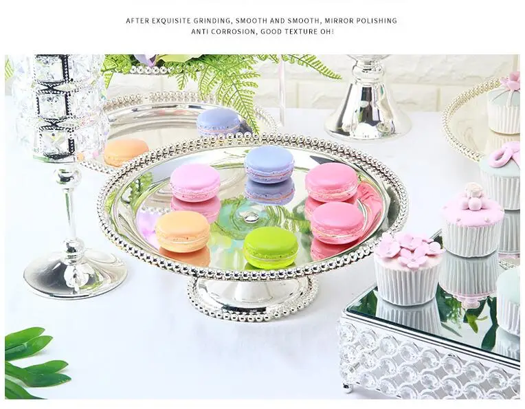11 шт./компл. Щепка покрытием Свадебные десерт лоток для хранения Подставка для свадебного торта демонстрационные металлические вазы конфеты бак подсвечник домашнего декора TZ007