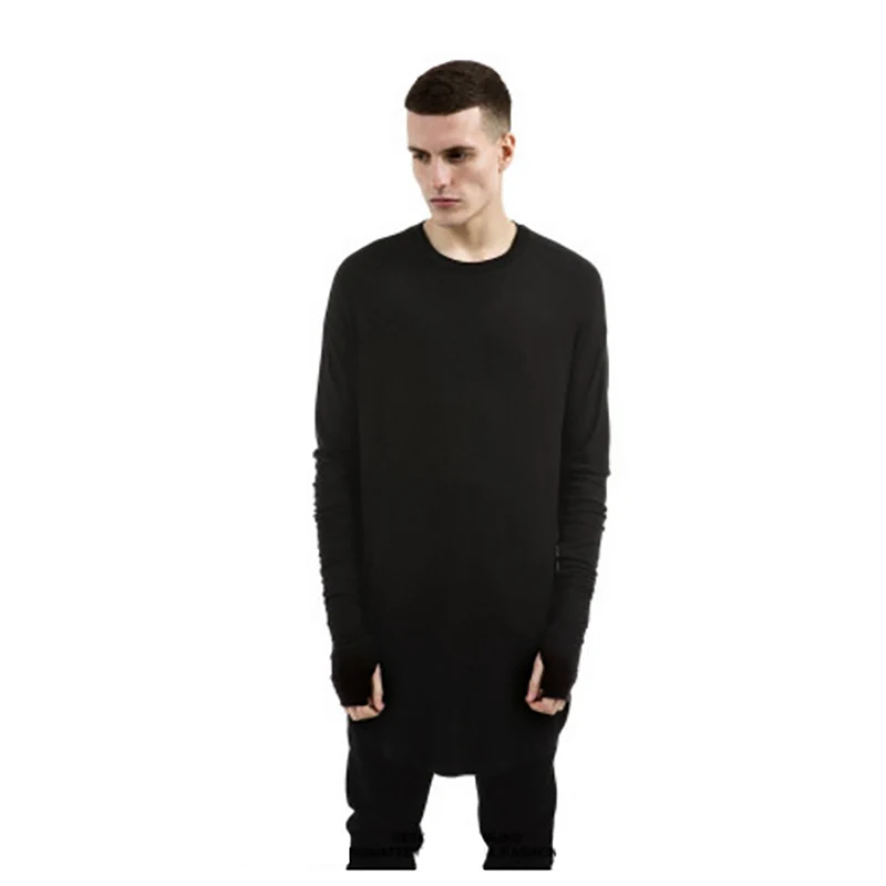 Летние Для мужчин s футболка в стиле хип хоп полный с длинными рукавами