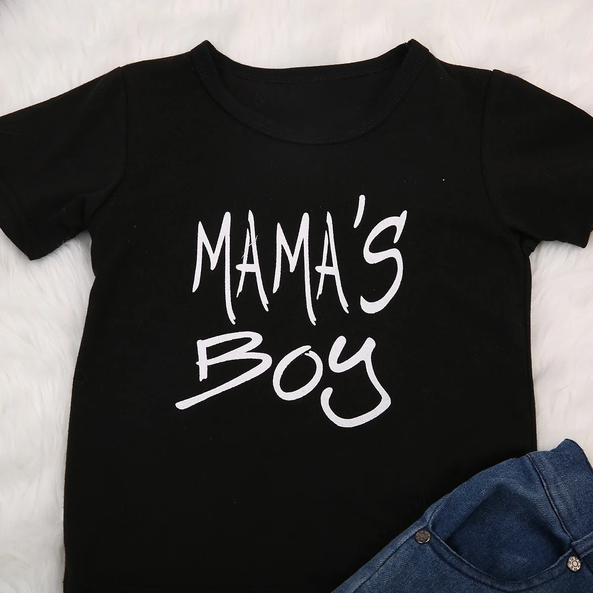 Бренд Emmababy 2019 Летний джинсовый комплект для мамы одежда маленьких мальчиков 2017