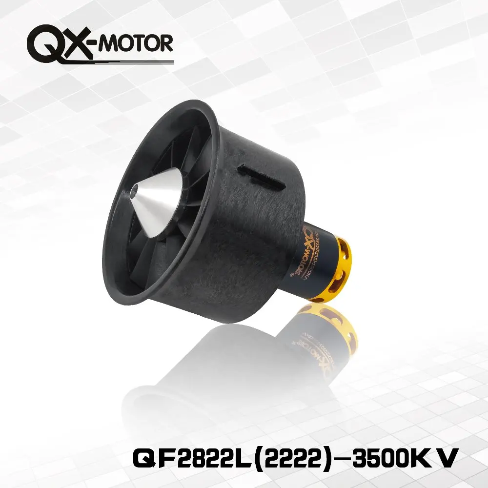 QX MOTOR DIY Drone 64 мм EDF набор 2822 3500KV двигатель с 12 лезвий воздуховод вентилятор 80A esc для
