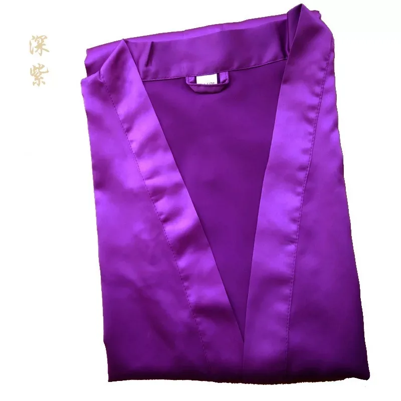 dark purple 5 предметов в лоте; пользовательское имя кружевные вечерние свадебные Одежда для невесты персональный подарок мама сестра невесты шелковый халат кимоно - Цвет: dark purple