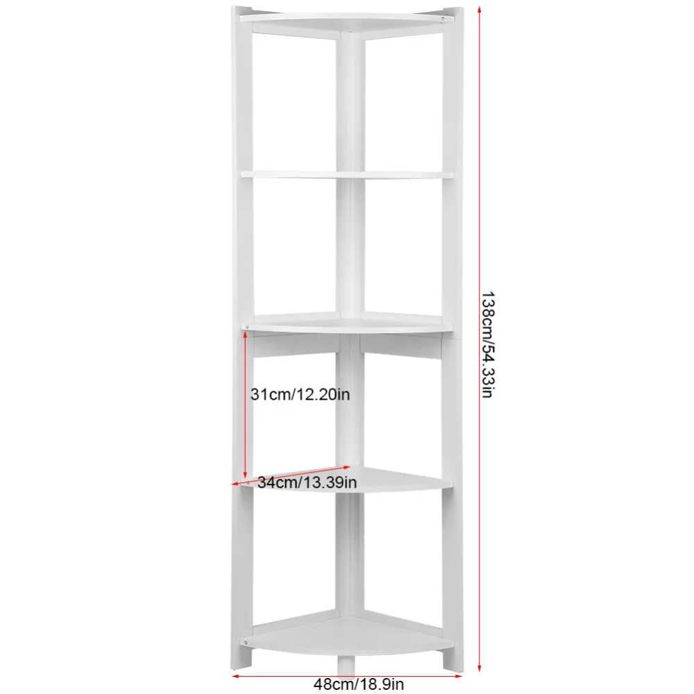 5 уровневая угловая Книжная Полка Шкаф для хранения книжный шкаф Органайзер CD