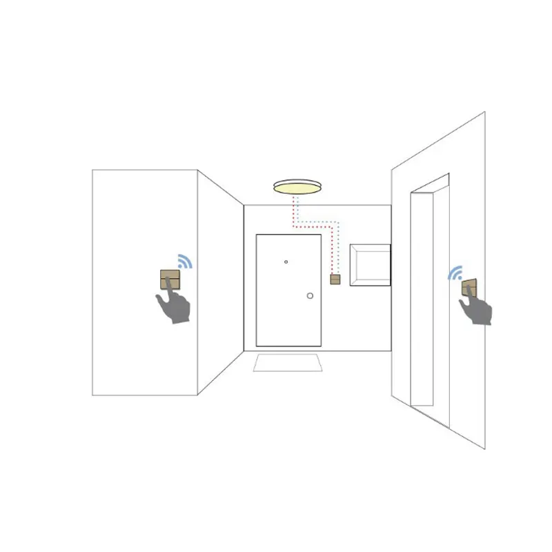 433 МГц Наклейка на стену сенсорный пульт дистанционного управления передатчик +