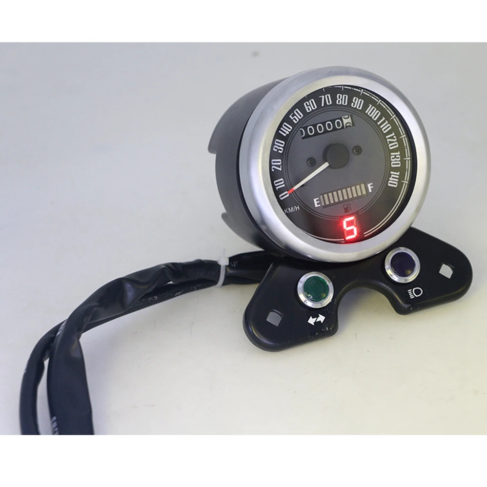 

Universal Aluminum Shell Motorcycle Odometer Speedometer 12V 98mm Fits For Honda Suzuki Custom New