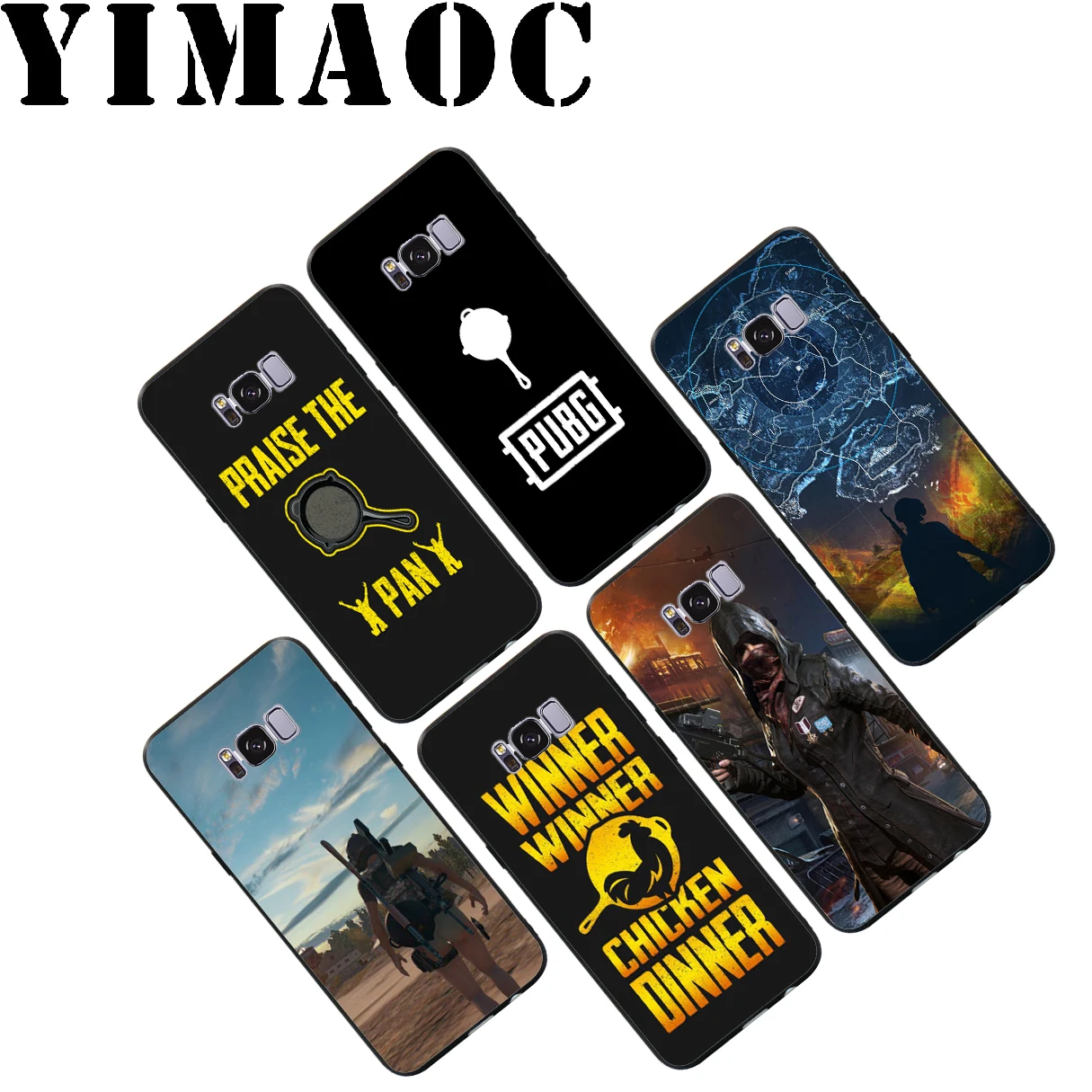 YIMAOC PUBG Game Art Soft Case for Samsung Galaxy S10 S10e S9 S8 A6 Plus S7 S6 Edge A7 A5 A3 J6 Note 9 8 |