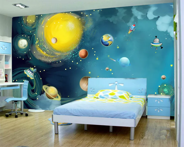 Фото 3D картина Вселенная печать росписи фото обои дети спальня картонная настенная