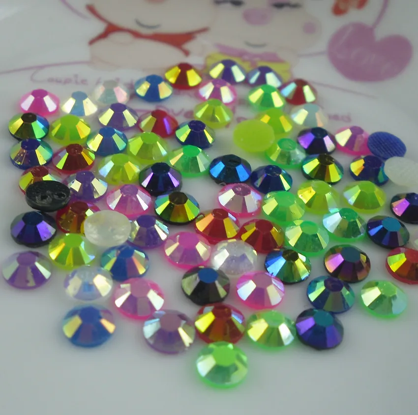 SS20 исправленное железо круглое желеобразное ограненное 5 мм полимер Кристалл