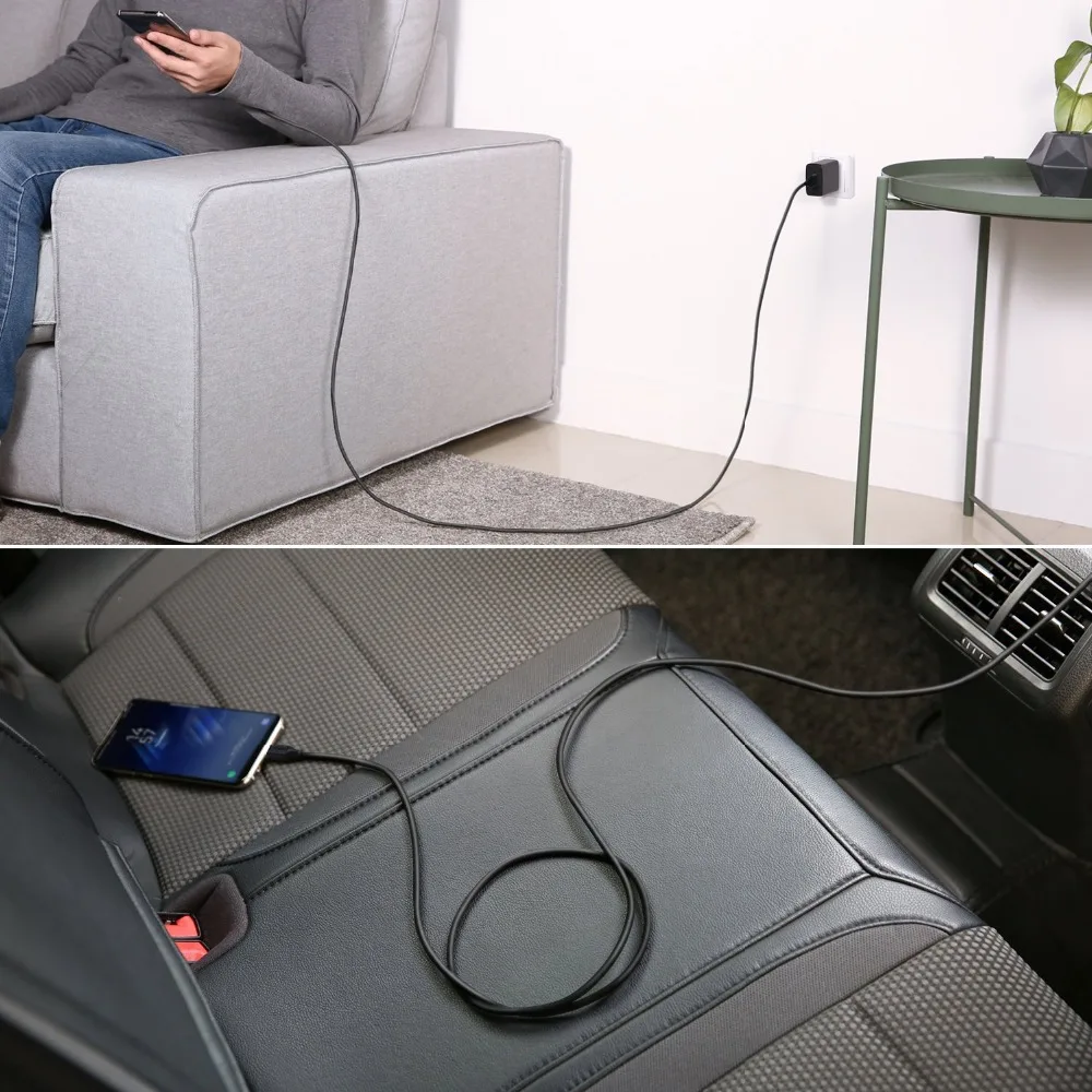 AUKEY usb Тип C кабель м 1 8 3A тип c быстрый USB мобильный телефон дата зарядное