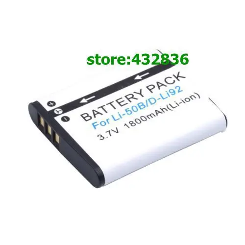 1pcs1800mAh Li-50B Li ion аккумулятор 50B Li50B D-LI92 Li-Ion Батарея + Зарядное устройство для Olympus 1020