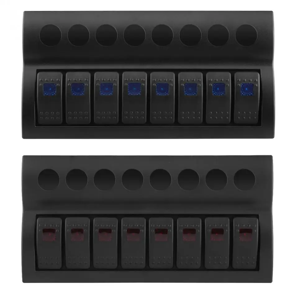 Водонепроницаемая панель для лодки 8 каналов синий светодиодный белый