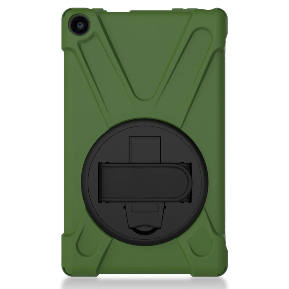 army green Сверхмощный ударопрочный чехол на руку для Amazon Kindle Fire HD 8 HD8 с подставкой Гибридный детский безопасный чехол для планшета - Цвет: army green