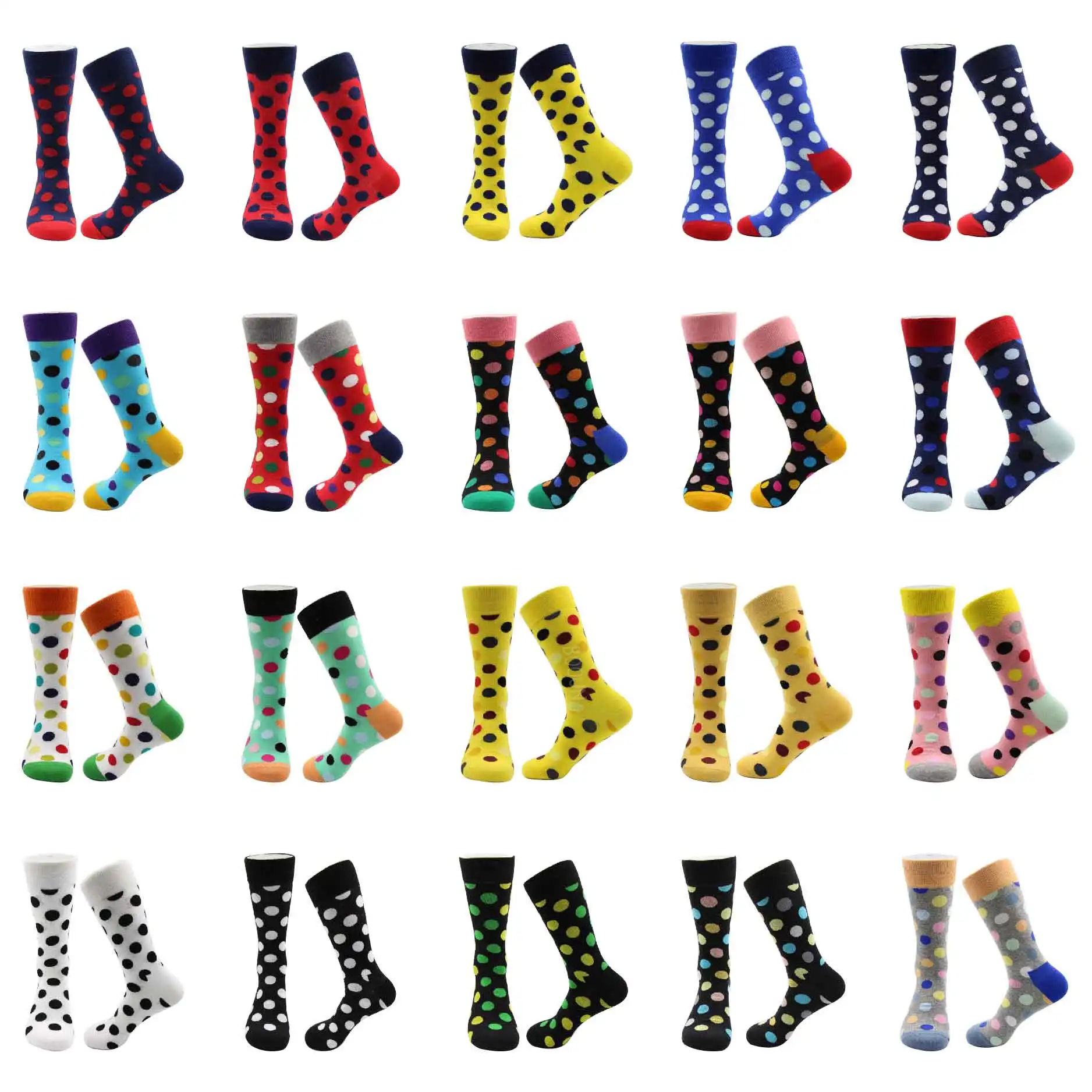 SOKKEN Happy socks пара чесаных хлопковых стоков красочные точка шаблон хип хоп лучший