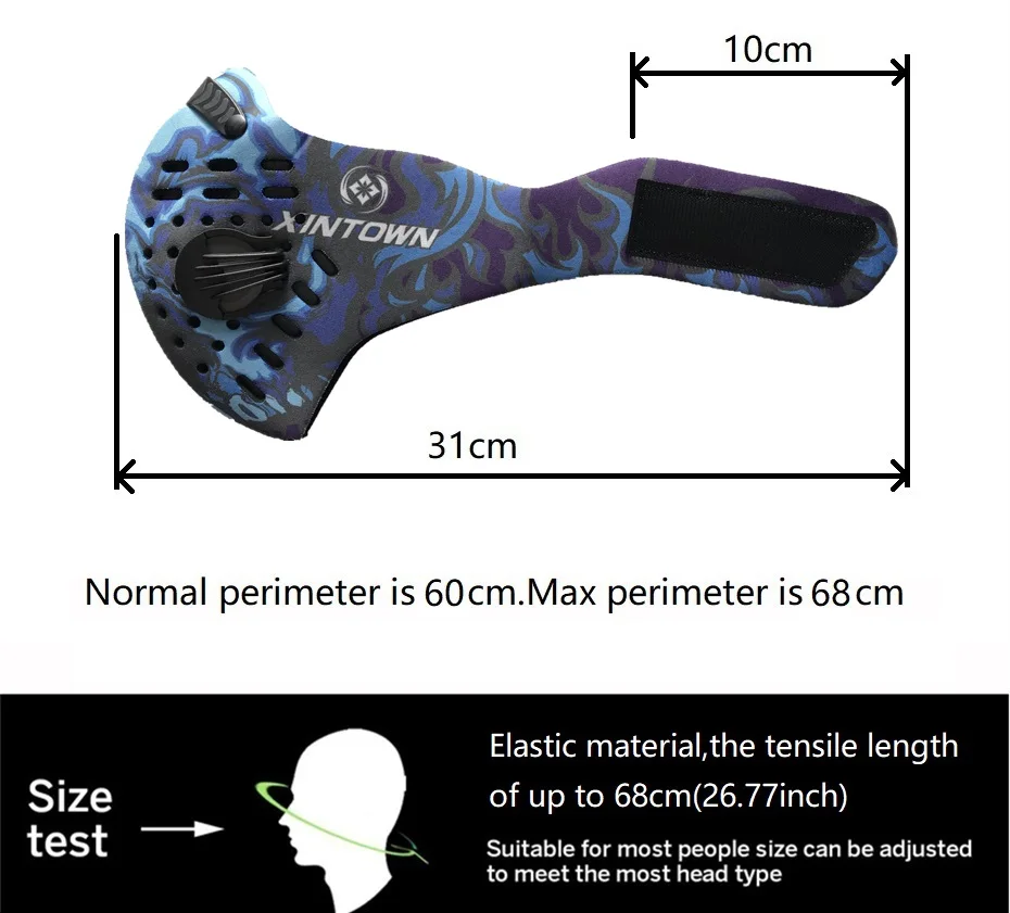 2019 Anti Dust Training Mask Cycling Masks With Filter Half Face Carbon Mountain Bicycle Sport Road Cover | Спорт и развлечения