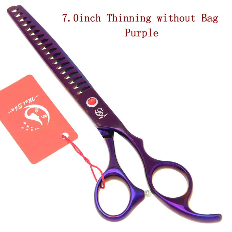 HB0032 Purple no bag Meisha 7," профессиональные ножницы для домашних животных Япония 440c стальные ножницы для собак филировочные ножницы для кошек ножницы для стрижки волос Tesoura HB0031 - Цвет: HB0032 Purple no bag