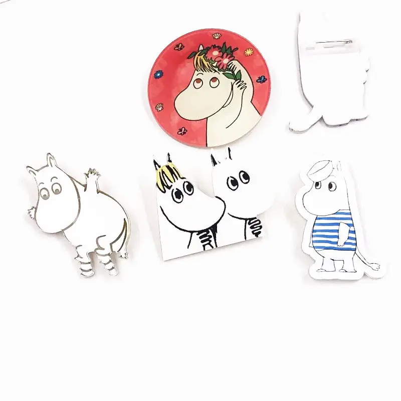 1 шт. мультяшный акриловый кавайный Бегемот цветок лошадь брошь в виде единорога