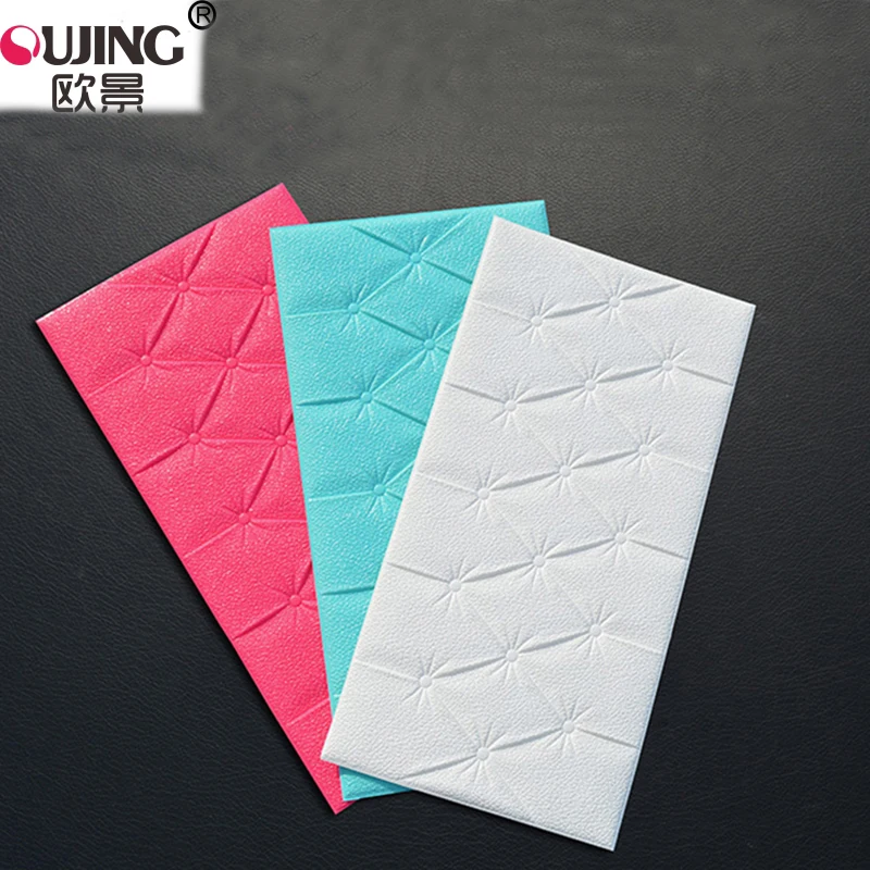 Мягкие 3D наклейки на стену с резьбой по кожу из пенополиэтилена 30*60 см|Наклейки