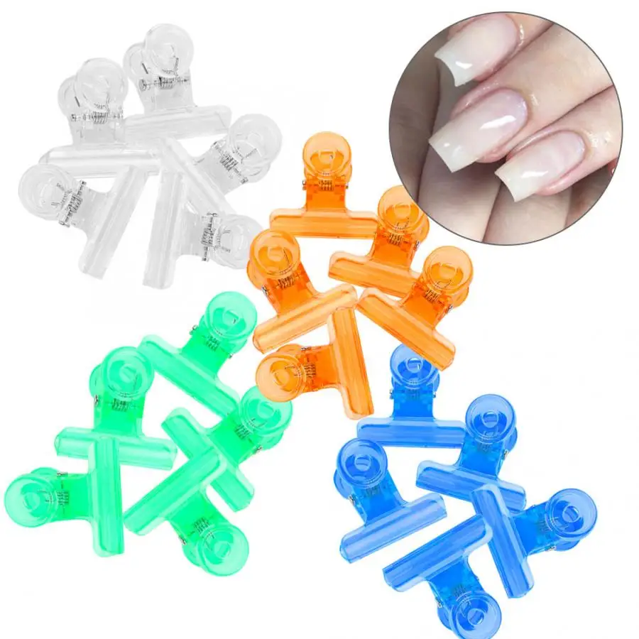 5pcs 4 Colors C Curve Nail Extension Clips Multi-functional Plastic Art Accessories | Красота и здоровье
