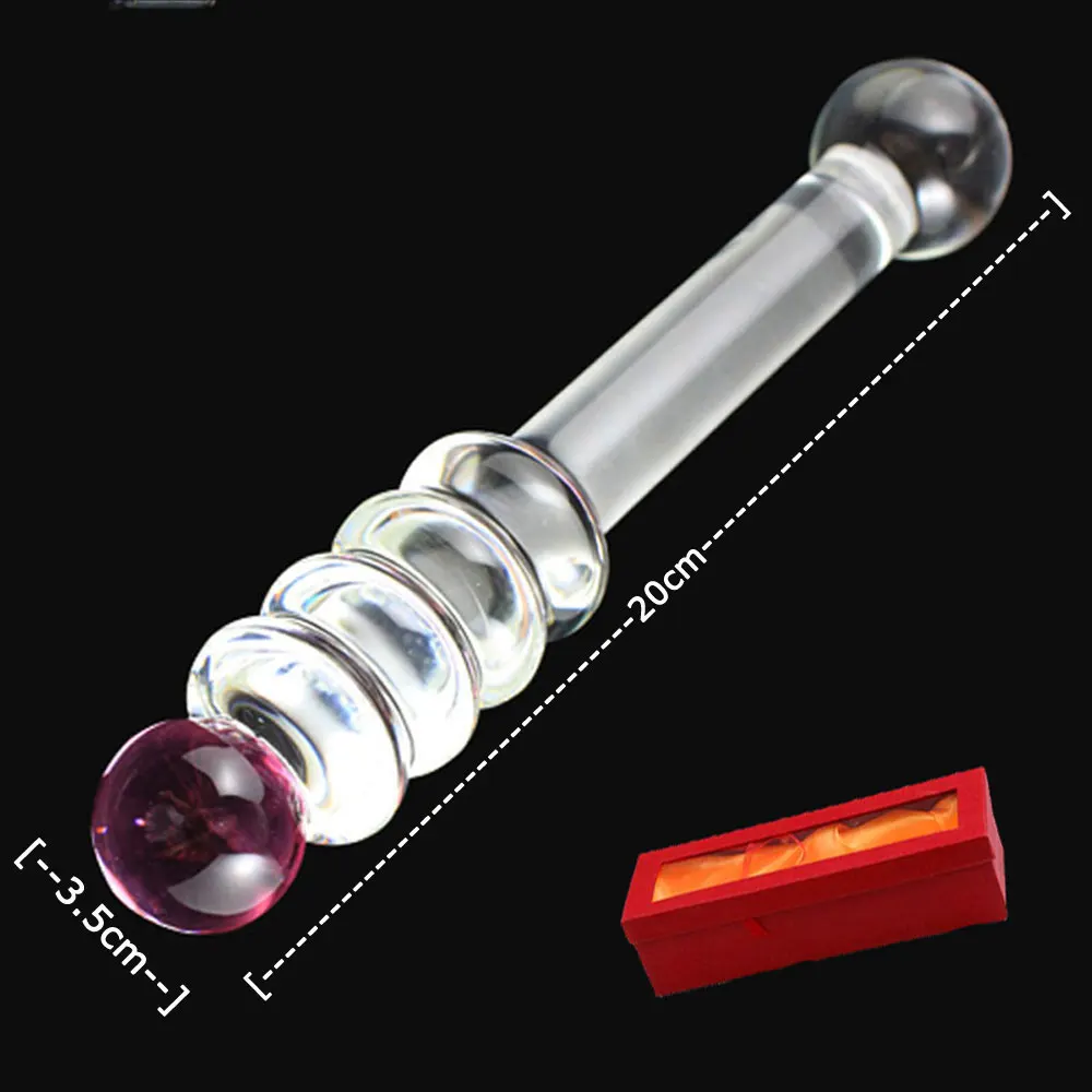 Новинка необработанная двойная головка искусственное стекло анальная женская