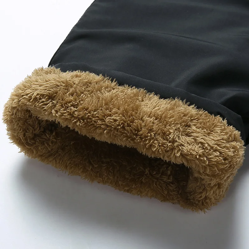 Модные мужские флисовые теплые брюки классические повседневные