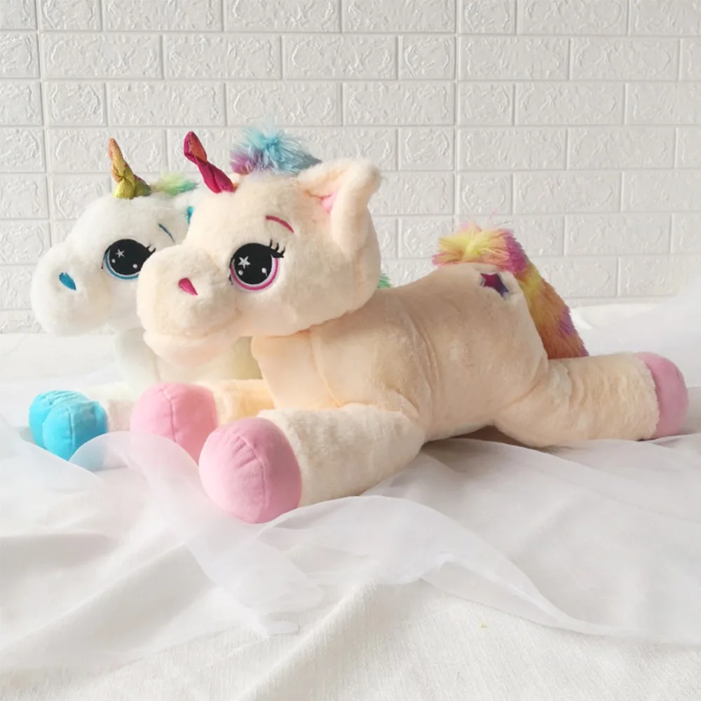 Kawaii единорог с радужной гривой плюшевые игрушки мягкие куклы животные 2 цвета
