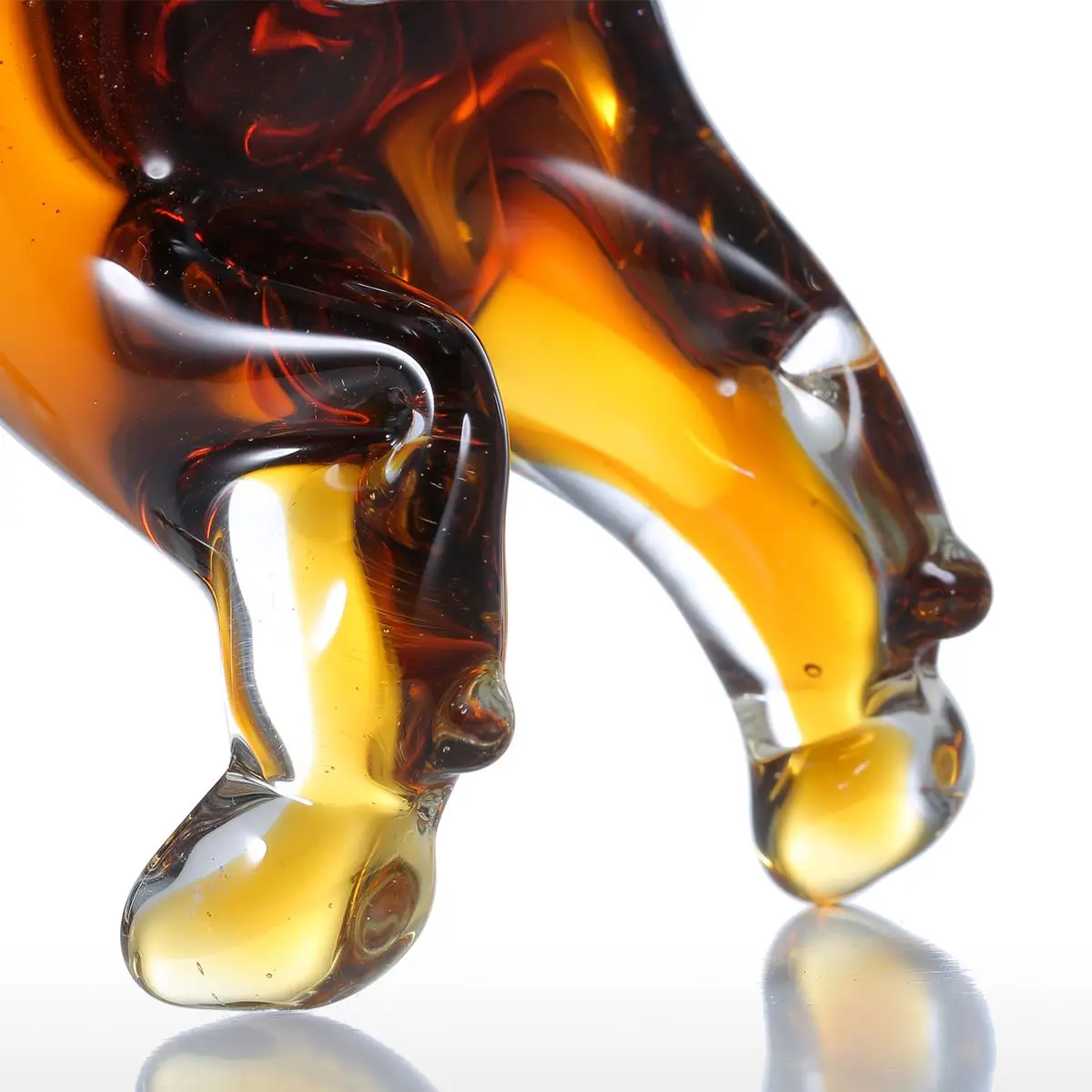 Tooarts желтые стеклянные фигурки для крупного рогатого скота домашний декор