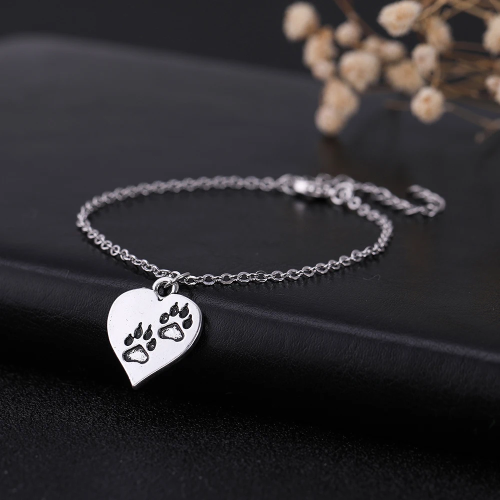 Teamer Викинг Волк когти лапы стильный элегантный кулон &quotСердечко&quot &amp браслет