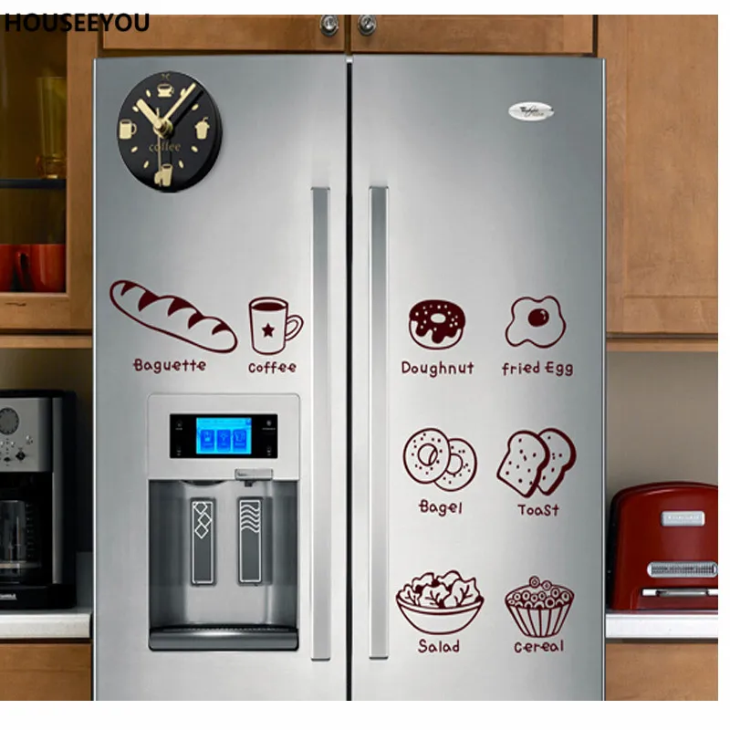 Креативные короткие настенные часы для отдыха магнитные на холодильник простые